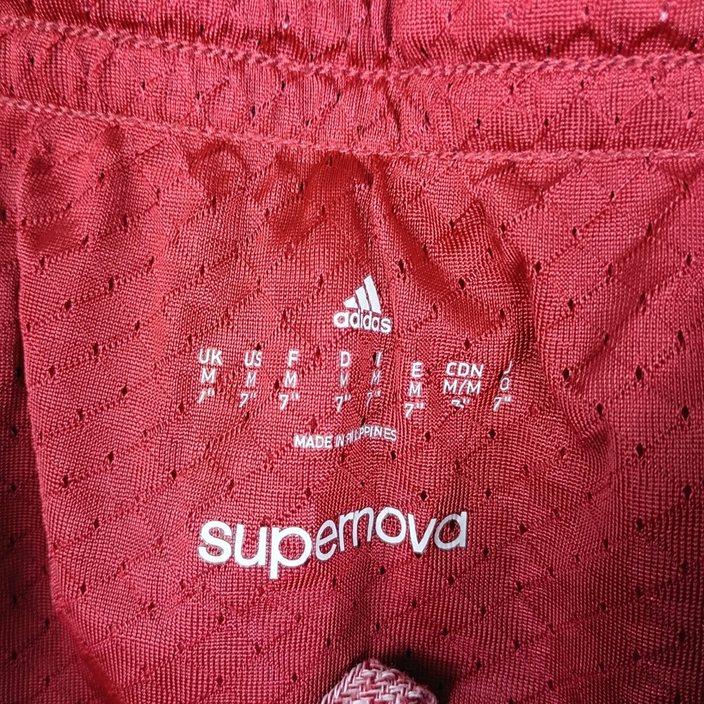 Adidas Supernova Mens Running Shorts Burgundy Red Mesh Lined Size Medium 7 Inch - Picture 4 of 5